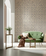 Malaga Graphite Metallic Geometric Wallpaper – Schumacher 5005933
