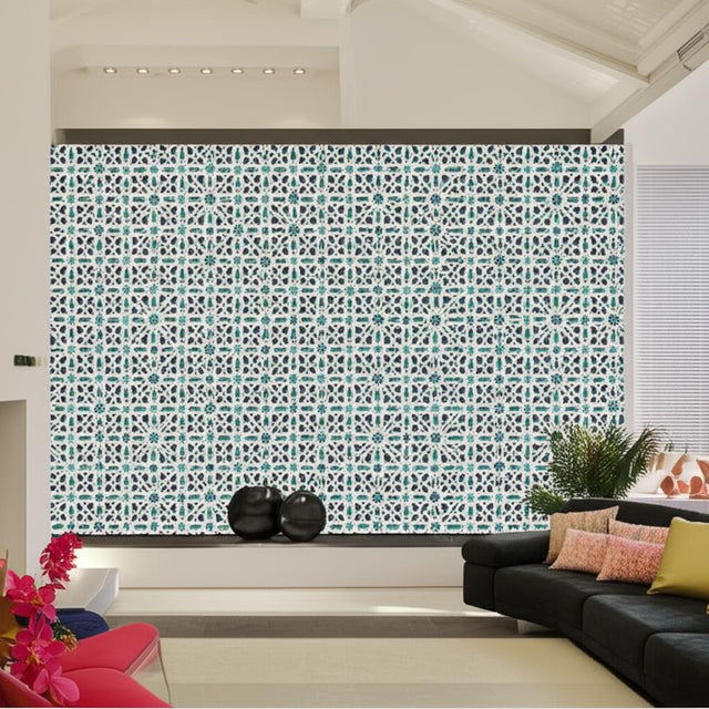 Nasrid Palace Mosaic Aegean by Schumacher Byzantine Geometric Wallcovering – Schumacher 5005960