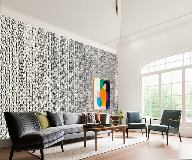 Serallo Mosaic Mica by Schumacher Byzantine Geometric Wallpaper – Schumacher 5005971