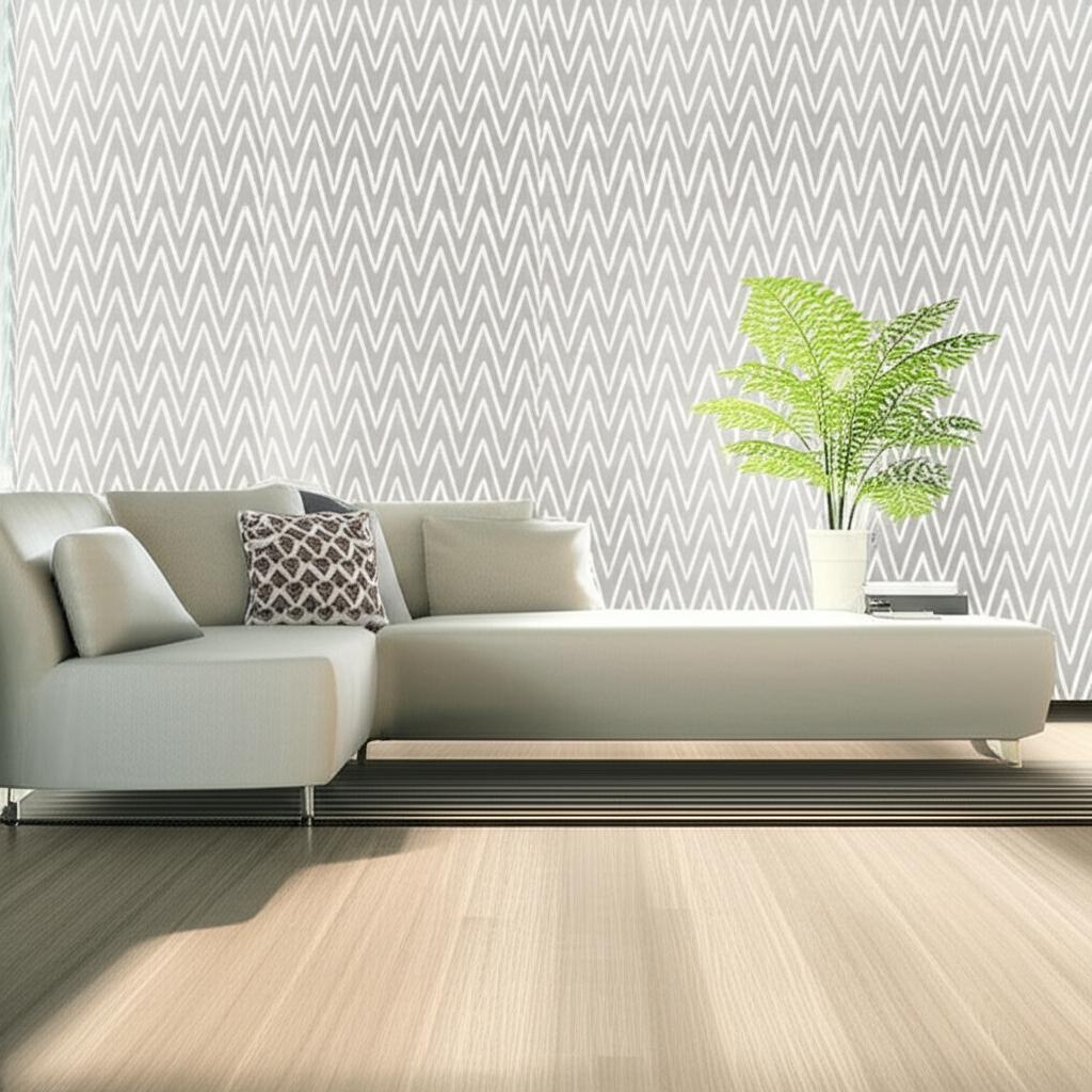 Kasari Ikat Silver by Schumacher Byzantium Collection Wallpaper – Schumacher 5005993
