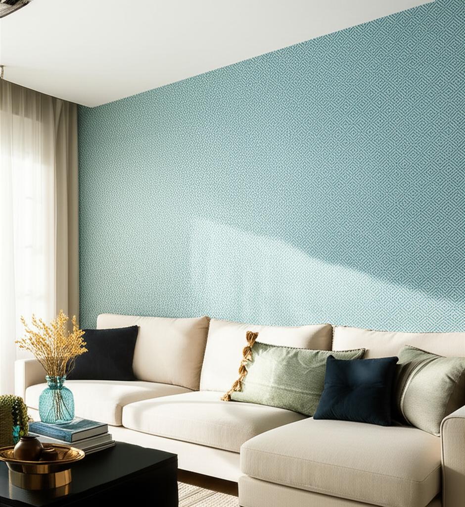 SOHO DIAMOND Teal Geometric Wallpaper by Schumacher – 5006002