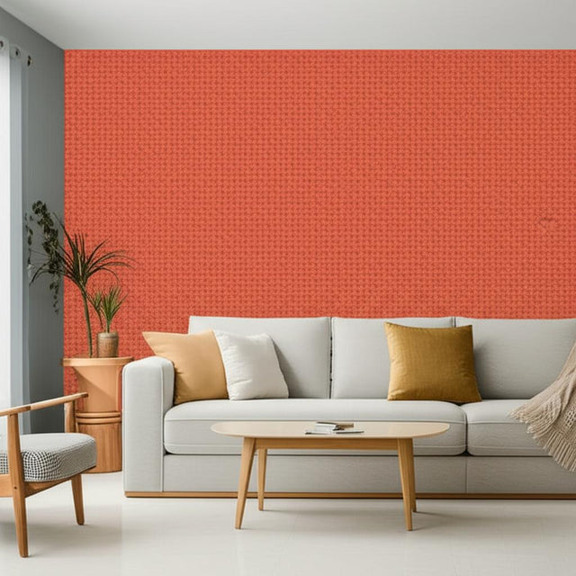 Medina Persimmon Geometric Wallpaper – Schumacher 5006014