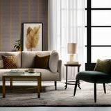 Acanthus Stripe Sisal Turmeric by Schumacher – Celerie Kemble Designer Wallpaper 5006054