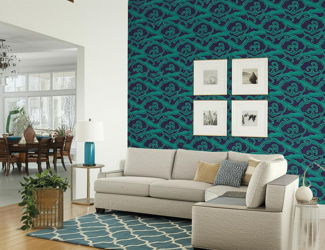 Cirrus Clouds Sisal Plume by Celerie Kemble Hand Screen Wallpaper – Schumacher 5006063