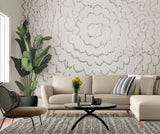 Feather Bloom Sisal Dove by Celerie Kemble Schumacher Wallpaper – 5006070