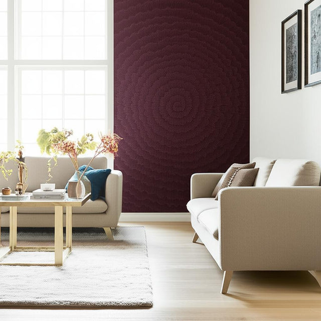 Feather Bloom Sisal Golden Plum by Celerie Kemble Hand-Screened Wallpaper – Schumacher 5006073