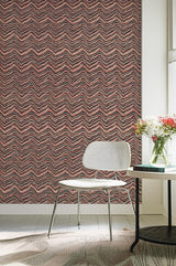 Flame Sisal CHA-CHA Multicolored Sisal Wallpaper by Schumacher – Celerie Kemble 5006082