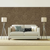 Sinclair Paisley Ash by Schumacher Luxe Lodge Wallcovering – Schumacher 5006252
