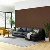 Amarillo Black Walnut Luxe Lodge Faux Leather Wallcovering – Schumacher 5006262