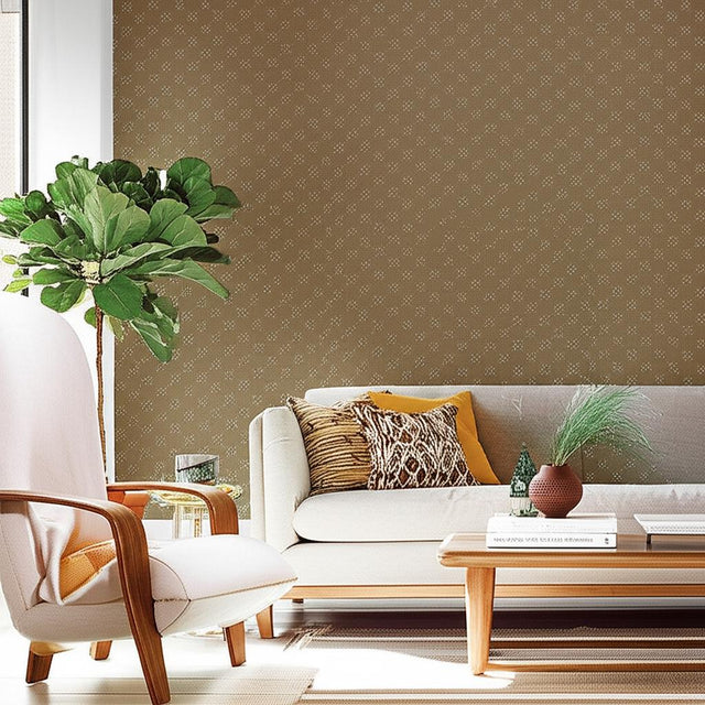 Colton Chevron Natural / Silver by Schumacher Modern Chevron Wallcovering – Schumacher 5006280