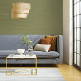 Zen Bamboo Sage by Celerie Kemble Schumacher Grasscloth Wallcovering – Schumacher 5006401