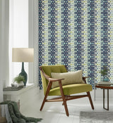 Darya Ikat Sidewall Sky by Schumacher Modern Ikat Wallpaper – Schumacher 5006652