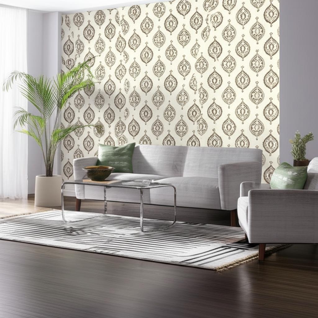 Samovar Sepia by Schumacher Martyn Lawrence Bullard Collection Wallpaper – Schumacher 5006681