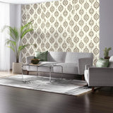 Samovar Sepia by Schumacher Martyn Lawrence Bullard Collection Wallpaper – Schumacher 5006681