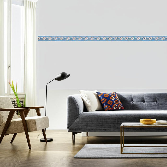 Bosphorus Border Peacock by Schumacher Ottoman Chic Hand-Printed Decorative Border – 5006720