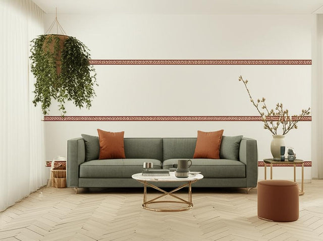 Bosphorus Border Pomegranate by Schumacher Ottoman Chic Hand-Printed Designer Wall Border – Schumacher 5006722