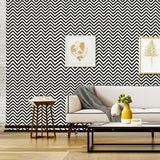FEZ Noir Chevron Stripe Wallpaper by Schumacher – Martyn Lawrence Bullard 5006734