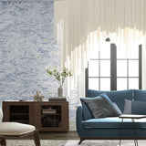 Romeo Lapis Faux Marble Wallpaper by Schumacher – Martyn Lawrence Bullard 5006891