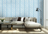 Zanzibar Trellis Blue by Schumacher Geometric Trellis Wallpaper – Schumacher 5006947