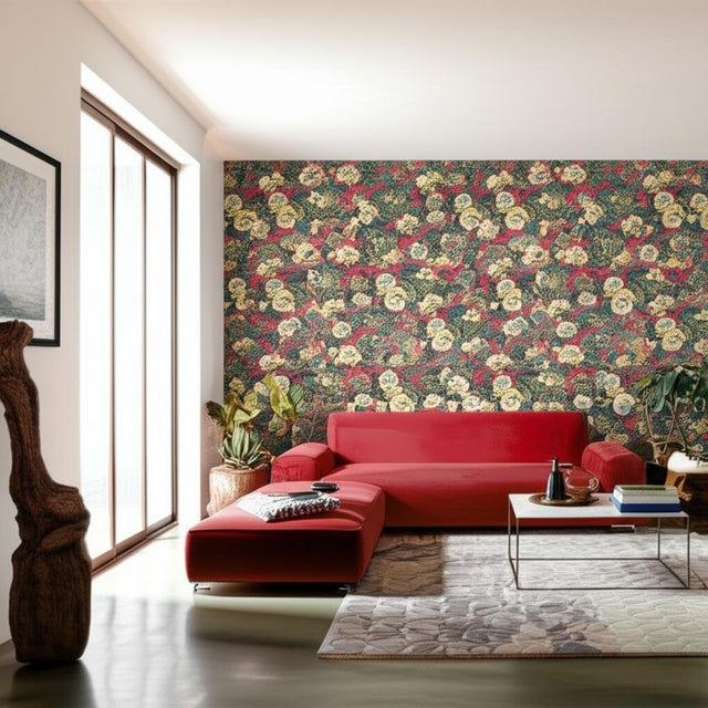 Shanghai Peacock Cerise by Schumacher Exuberant Prints Wallpaper – Schumacher 5006990