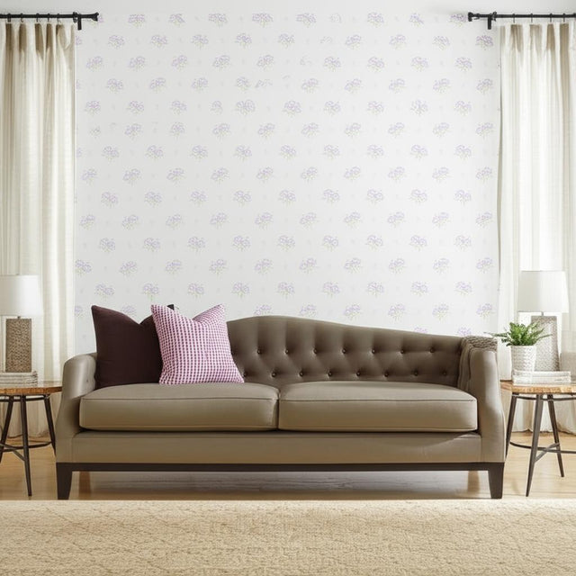 Freya Lavender by Raoul Textiles Hand-Printed Floral Wallpaper – Schumacher M57168