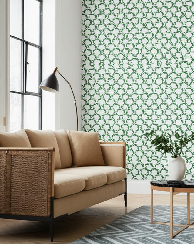 Cyril Verde by Raoul Textiles Green Botanical Wallpaper – Schumacher M88994