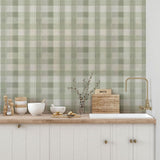 Rita Green Country Check Wallpaper by Arthouse