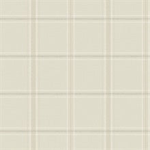 Auberge Ivory by Chesapeake Textured Non Woven Plaid Wallpaper – Brewster Home Fashions 4169-27607