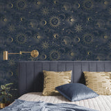 Mystic Navy by Advantage Celestial Wallpaper – Brewster Home Fashions 4203-27587