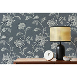 Juliette Blue by Fine Decor Jacobean Wallpaper – Brewster FD43453