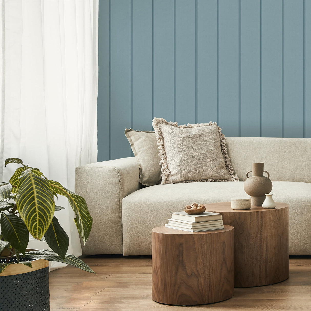 Killian Light Blue by Fine Decor Wood Panel Wallpaper – Brewster Home Fashions FD43833