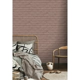 Alpin Pink by Fine Decor Painted Brick Wallpaper – Brewster FD43601