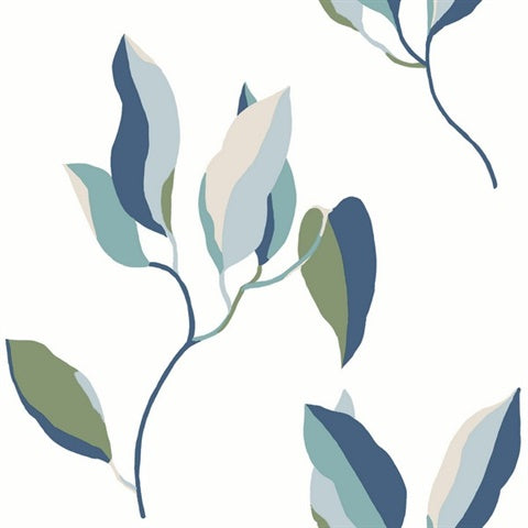 Brushwork Branches Alpine & Cobalt wallpaper by York Wallcoverings ZM2871