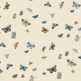 Butterfly House Linen peel and stick wallpaper by Rifle Paper Co., York Wallcoverings PSW1649RL