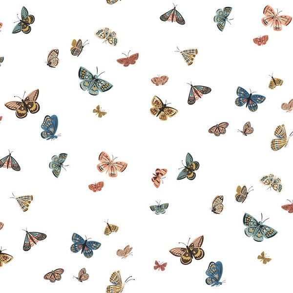 Butterfly House White Peel & Stick Wallpaper by Rifle Paper Co. PSW1632RL