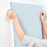 Agave Sky Blue by Chesapeake Faux Grasscloth Wallpaper – Brewster Home Fashions 4169-24283