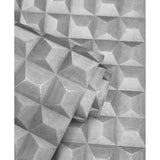 Romero Grey by Fine Decor 3D Geometric Wallpaper – Brewster Home Fashions M95684