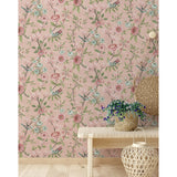 Elspeth Pink by Fine Decor Floral Trail Wallpaper – Brewster Home Fashions FD43445