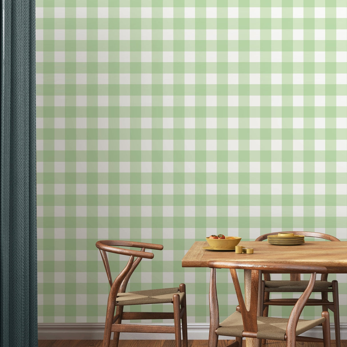 Patrice Light Green by Fine Decor Gingham Wallpaper – Brewster Home Fashions FD43393