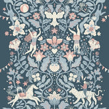 Cirkus Blue wallpaper MB29028 by York Wallcoverings with whimsical circus animals and florals