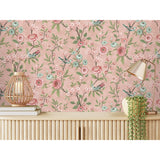 Elspeth Pink by Fine Decor Floral Trail Wallpaper – Brewster Home Fashions FD43445