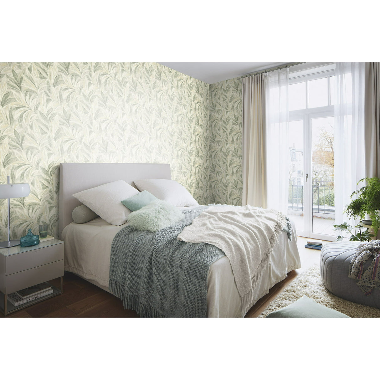 Rennie Moss by Rasch Leaves Wallpaper- Brewster Home Fashions RH547498