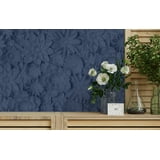 Dacre Dark Blue by Fine Decor Floral Wallpaper – Brewster FD42690