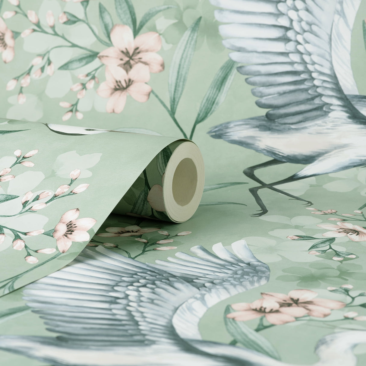 Simonetta Seafoam by Fine Decor Heron Wallpaper – Brewster Home Fashions FD43826