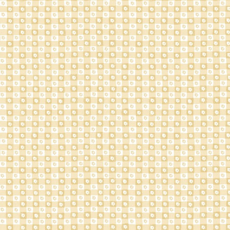 Rifle Paper Co. Daisy Gingham Yellow Floral Check Premium Peel & Stick Wallpaper swatch – PSW1692RL