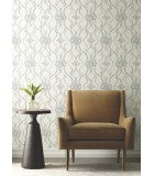 Pirouette White & Silver by Candice Olson Traditional Metallic Non Woven Damask Wallpaper – York Designer Series DF3373