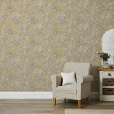 Hedgerow Honey by Fine Decor Floral Trails Wallpaper – Brewster Home Fashions FD43776