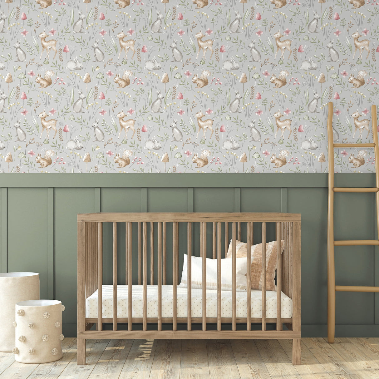 Forest Animals Grey by Advantage Whimsical Wallpaper – Brewster Home Fashions 4203-27546
