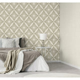 Denver Neutral by Fine Decor Starburst Vinyl Wallpaper – Brewster Home Fashions FD43749