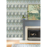 Abilene Sea Green by A-Street Prints Ikat Wallpaper- A-Street Prints 4147-27406